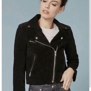 🌹🇺🇲♻️ REFORMATION- Leather SUEDE Motorcycle JACKET Moto Coat